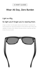 I0116 AI Smart Glasses Touch-activated Colour Change Lenses Compatible with MAC