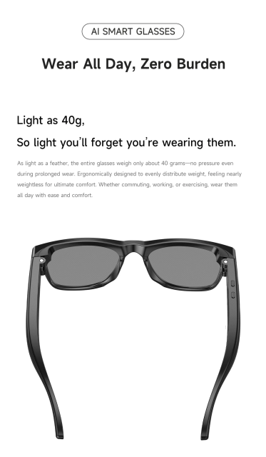 I0116 AI Smart Glasses Touch-activated Colour Change Lenses Compatible with MAC