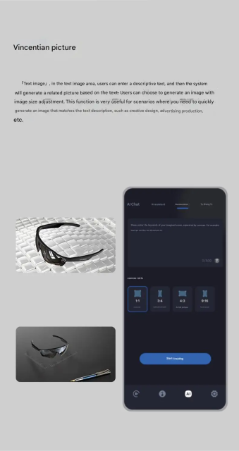 I0129 Smart Sunglasses  AI Translation, Deepseek AI Integration, Sports Safety Design  Universal Compatibility
