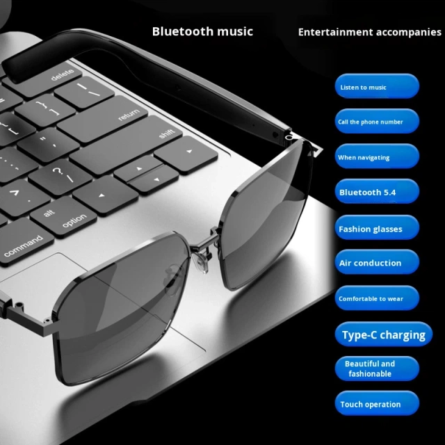 I0019 Smart Sunglasses  True Wireless Stereo, Smart Touch, HiFi Audio, Noise Cancelling, BT Connection, UV Protection  Universal Compatibility