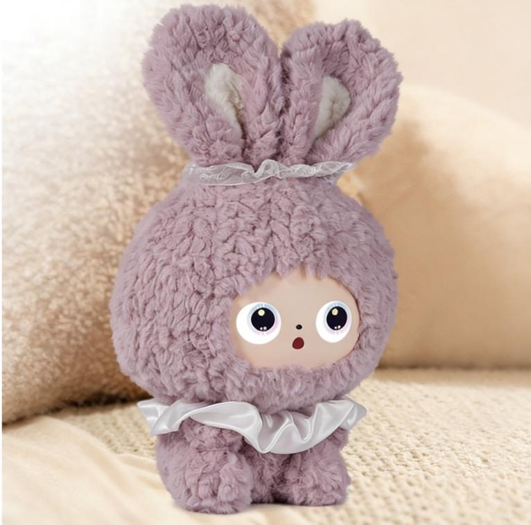 I0047 Jopark AI Rabbit Early Education Plush Doll Sitting Posture, Intelligent Dialogue, Interactive Companion, Birthday Gift Option Kid-friendly
