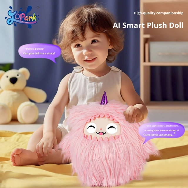 I0044 AI Monster Plush Toy Music Play, Intelligent Interaction, Overseas Educational Science, Early Learning Companion 4-6 Years Old Kids