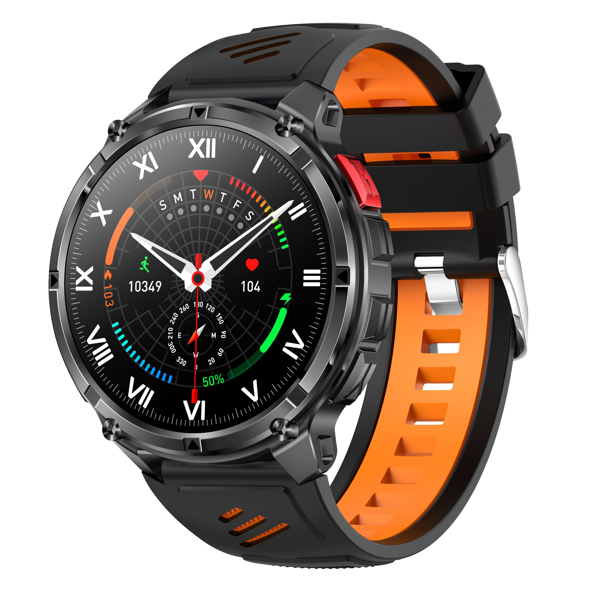 I00050  Smart Watch Compass 1100mAh Battery 3ATM Waterproof Outdoor Sports
