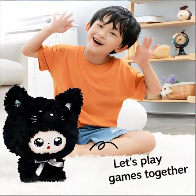 I0047 AI Rabbit Early Education Plush Doll Sitting Posture, Intelligent Dialogue, Interactive Companion, Birthday Gift Option Kid-friendly