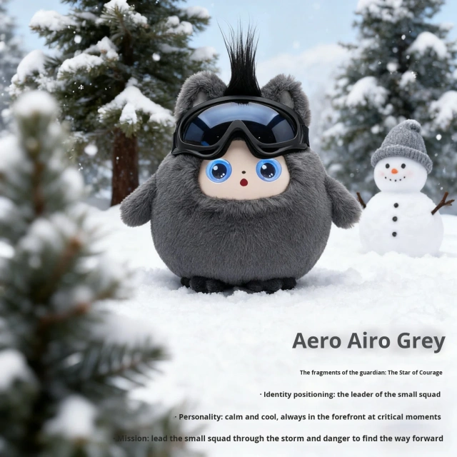 I0045 Jopark AI Plush Doll  LED Eye Screen, Bow Decoration, ODM Support, Wholesale Boy-friendly