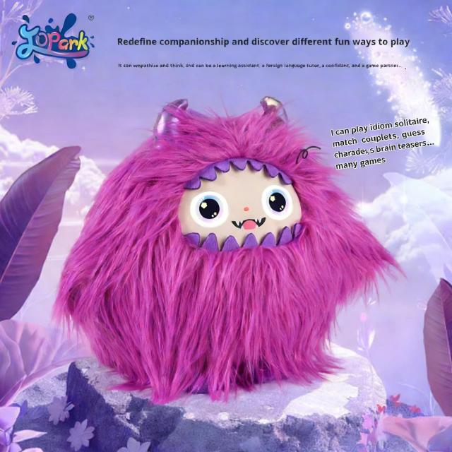 I0044 Jopark AI Monster Plush Doll  LED Eye Screen, Colorful Design, Companion Toy, ODM Support  Kid-friendly