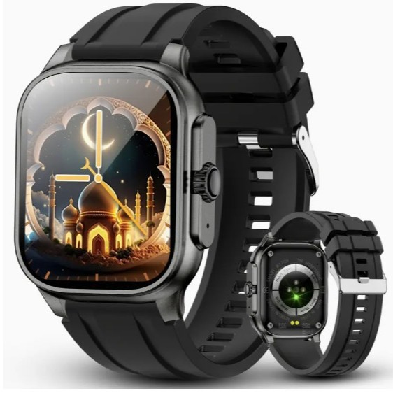 I000103 Smart Watch Quran Prayer Reminder Qibla Compass BT Call Waterproof