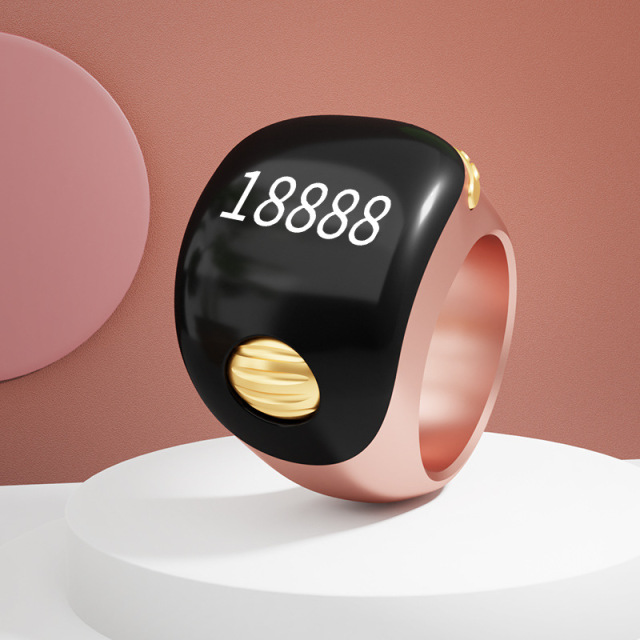 I0023 Smart Tasbih Zikr Ring OLED Display Islamic Prayer Reminder