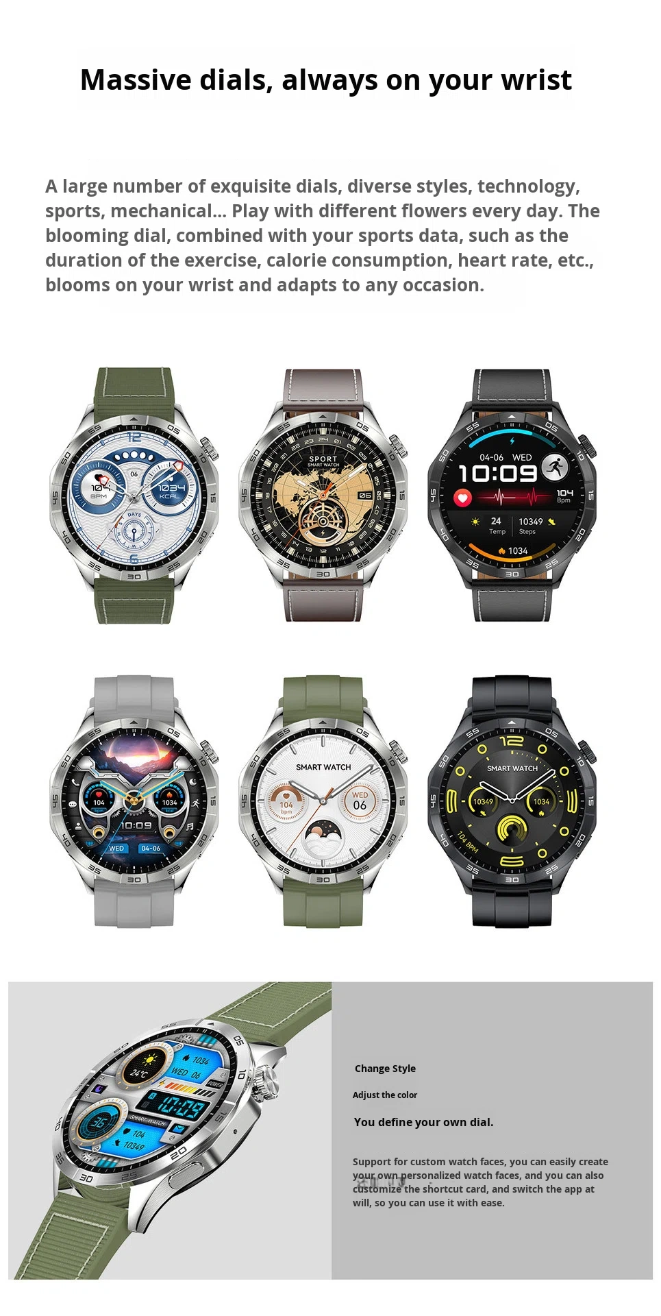 I00061 Smart Watch 1.43inch Screen Bluetooth Call Wireless Charging NFC