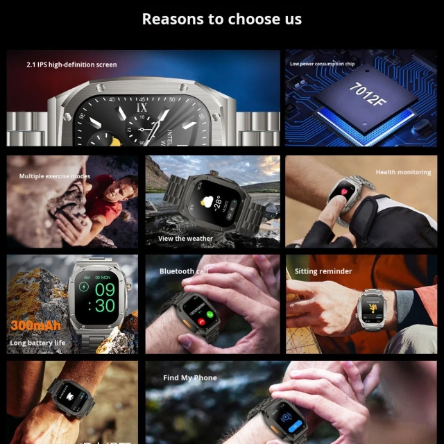 I0010 Smart Watch Strap Waterproof Health Monitoring Sports For Men Women