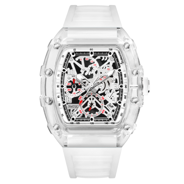 I000176 Waterproof Tonneau Wristwatch Chronograph Sport Watch