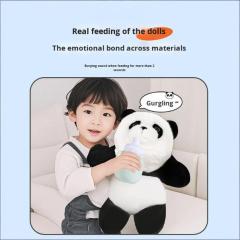 I0038 Panda Plush Doll Lying Down Posture, 30cm Size, Soft Stuffed, Bulk Discount Available Kid-friendly