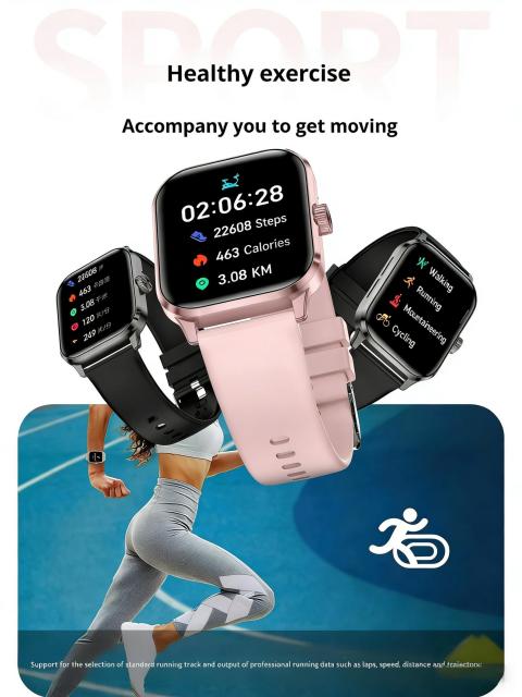 I0009 Smart Watch 9mm Ultra Thin Sports Fitness Tracker For Men Women