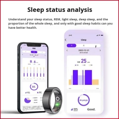 I0022 Smart Ring Waterproof Fitness Tracker Sleep Heart Rate Monitor