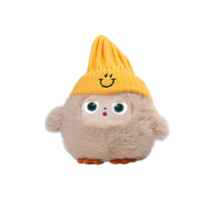 I0033 AI Plush Toy Green Round Shape, LED Display Eyes, AI Talking, Kawaii Style, High-tech, Intelligent Interaction Universal Use