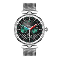 I000117 Women's Smart Watch 1.3" Diamond Design Health Monitoring