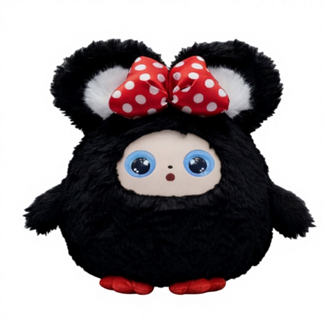 I0045 Jopark AI Plush Doll  LED Eye Screen, Bow Decoration, ODM Support, Wholesale Boy-friendly