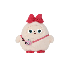 I0035 AI Intelligent Plush Toy Green Round Shape, LED Display Eyes, AI Talking, Kawaii Style, High-tech Design Universal Use