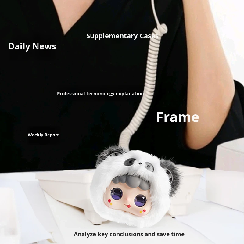 I0041 AI Plush Toy Pendant  Rongnuo Rabbit Head, White Panda, Intelligent Robot, Creative Cute Design  Universal Use