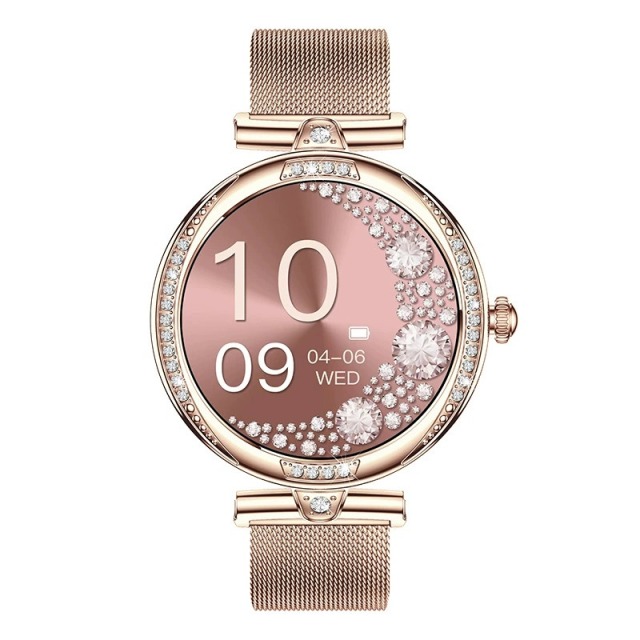 I000117 Women's Smart Watch 1.3" Diamond Design Health Monitoring