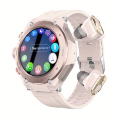 I000148 Smart Watch Touch Screen Waterproof BT Call Music Earbuds
