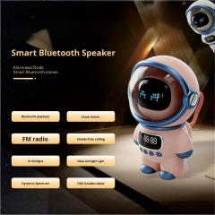 I0042 AI Smart Speaker Clock AI Dialogue, Dynamic Spectrum, LED Night Light, Digital Clock, Modern Design Universal Use