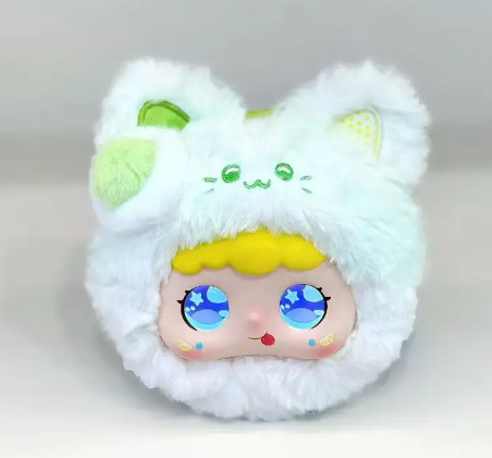 I0046 Jopark AI Rabbit Plush Toy Black Long-Eared, PVC Face, Smart Companion, Bag Accessory Pendant, ODM Support Universal Use