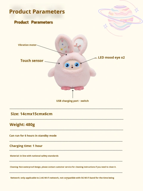 I0045 AI Intelligent Bear Early Education Toy  Multi-AI Support, English Speaking, Storytelling, Washable  Kid-friendly