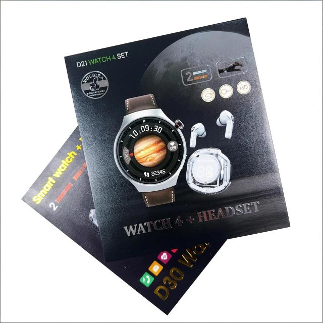 I0005 2-in-1 Smart Watch with Earphones Round Dial For Men Women