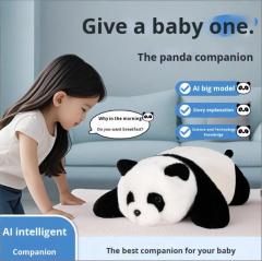 I0038 Panda Plush Doll Lying Down Posture, 30cm Size, Soft Stuffed, Bulk Discount Available Kid-friendly