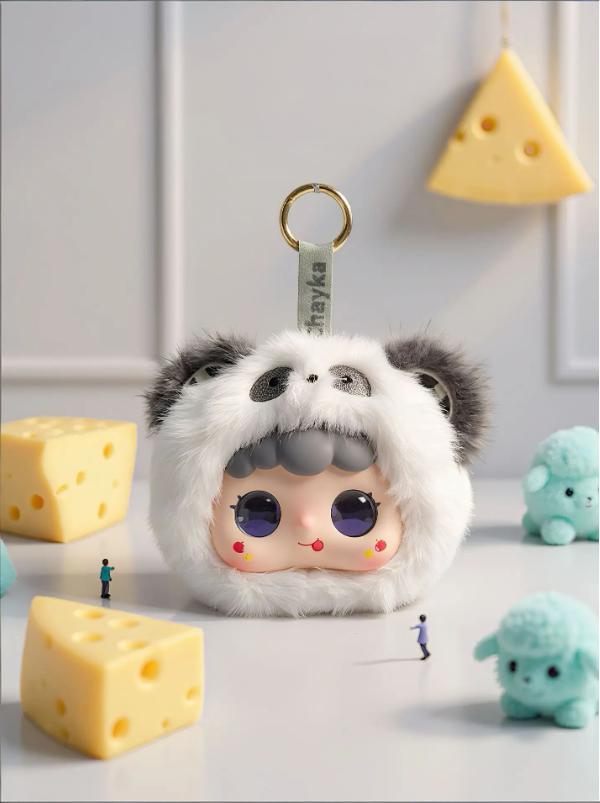 I0041 AI Plush Toy Pendant  Rongnuo Rabbit Head, White Panda, Intelligent Robot, Creative Cute Design  Universal Use