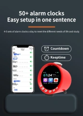 I0040 AI Smart Timer Alarm Clock  Voice Dialogue Assistant, Time Management, White Noise, Alarm Function  Universal Use