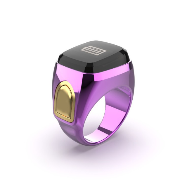 I000359 Smart Tasbih Zikr Ring Waterproof Prayer Time Reminder Alarm Clock