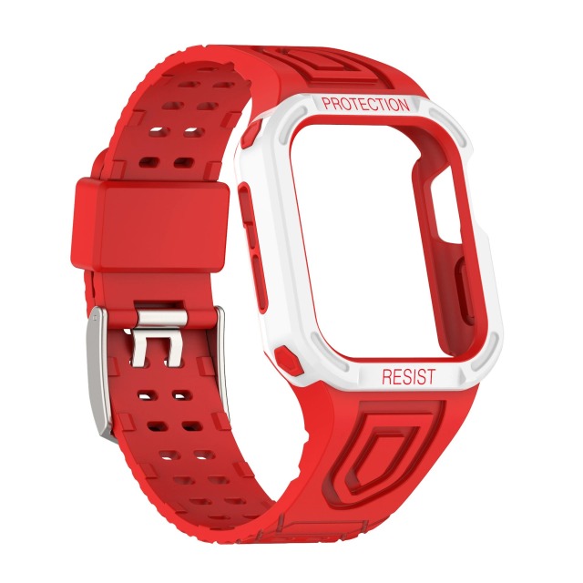 I000274 Watch Strap & Case Set 2 in 1/TPU Protective/Silicone Sport Design For Watch Series 7/6/5/4/3 (38/40/41mm,42/44/45mm)