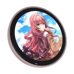 I000362 Smart Electronic Badge 1.85-inch HD Touchscreen, 2.5D Curved Glass, Intelligent Dynamic Bar Design, Acrylic Material Universal Use