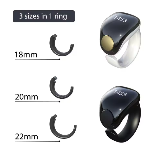 I000345 Smart Islamic Tasbih Ring Zikr Counter Reminder Alarm Clock For IOS