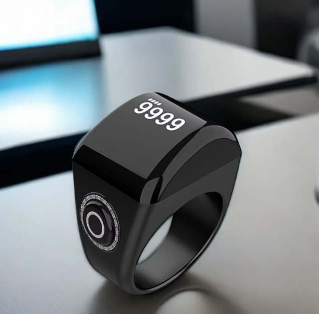 I000318 Smart Tasbih Ring Zikr Prayer Counter Azan Reminder Muslim Gift