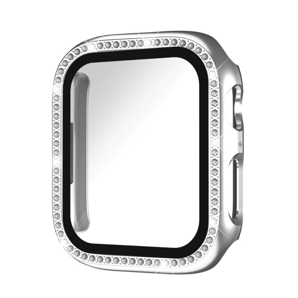 I000271 Watch Protective Case Diamond/Glass Screen Protector For Smart Watch Series 6/7/8/9/SE (40mm/41mm/44mm/45mm)