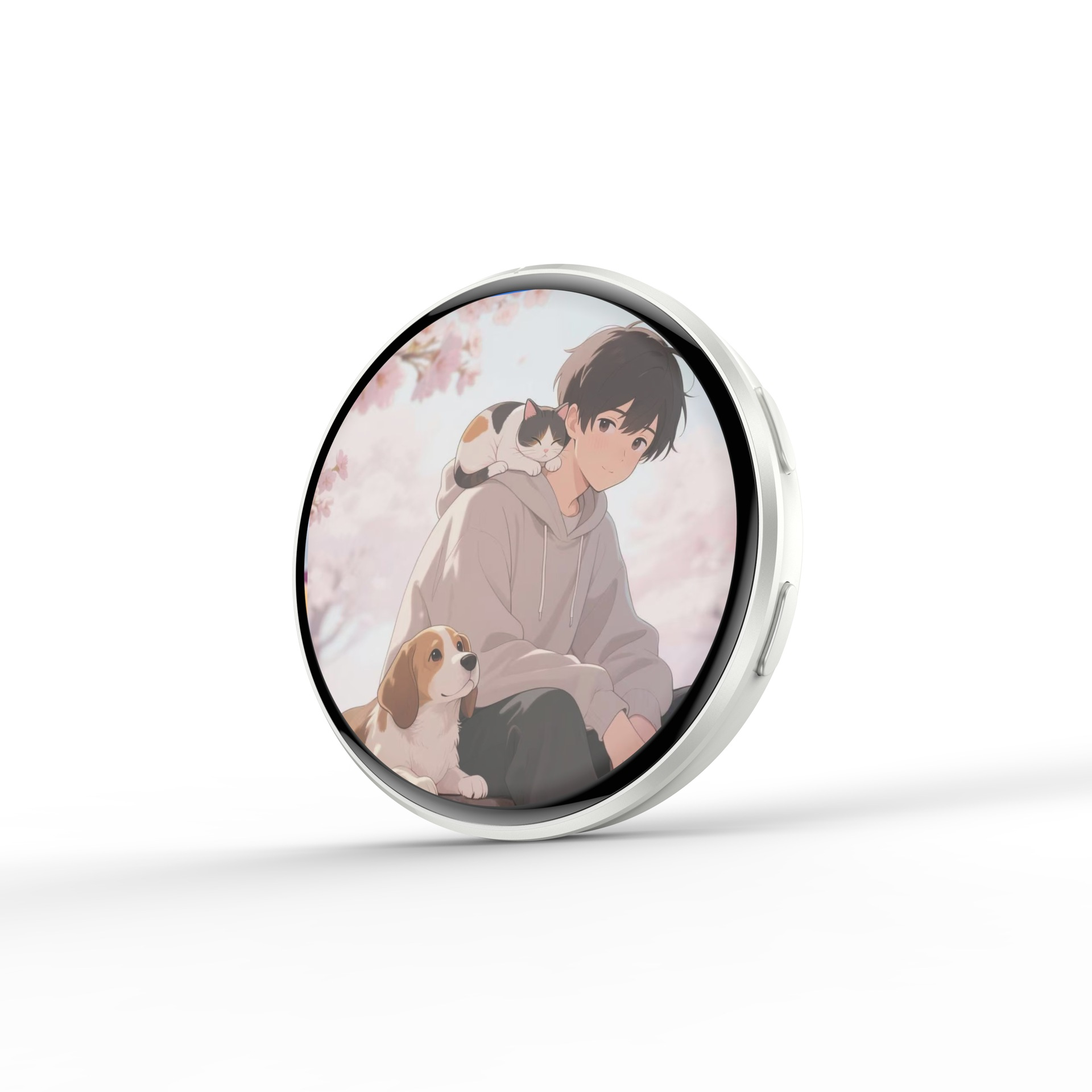 I000363 Smart Dynamic Electronic Badge 1.7-inch HD Screen, Pixel Display, Photo/GIF/Animation/Video Transfer Universal Use