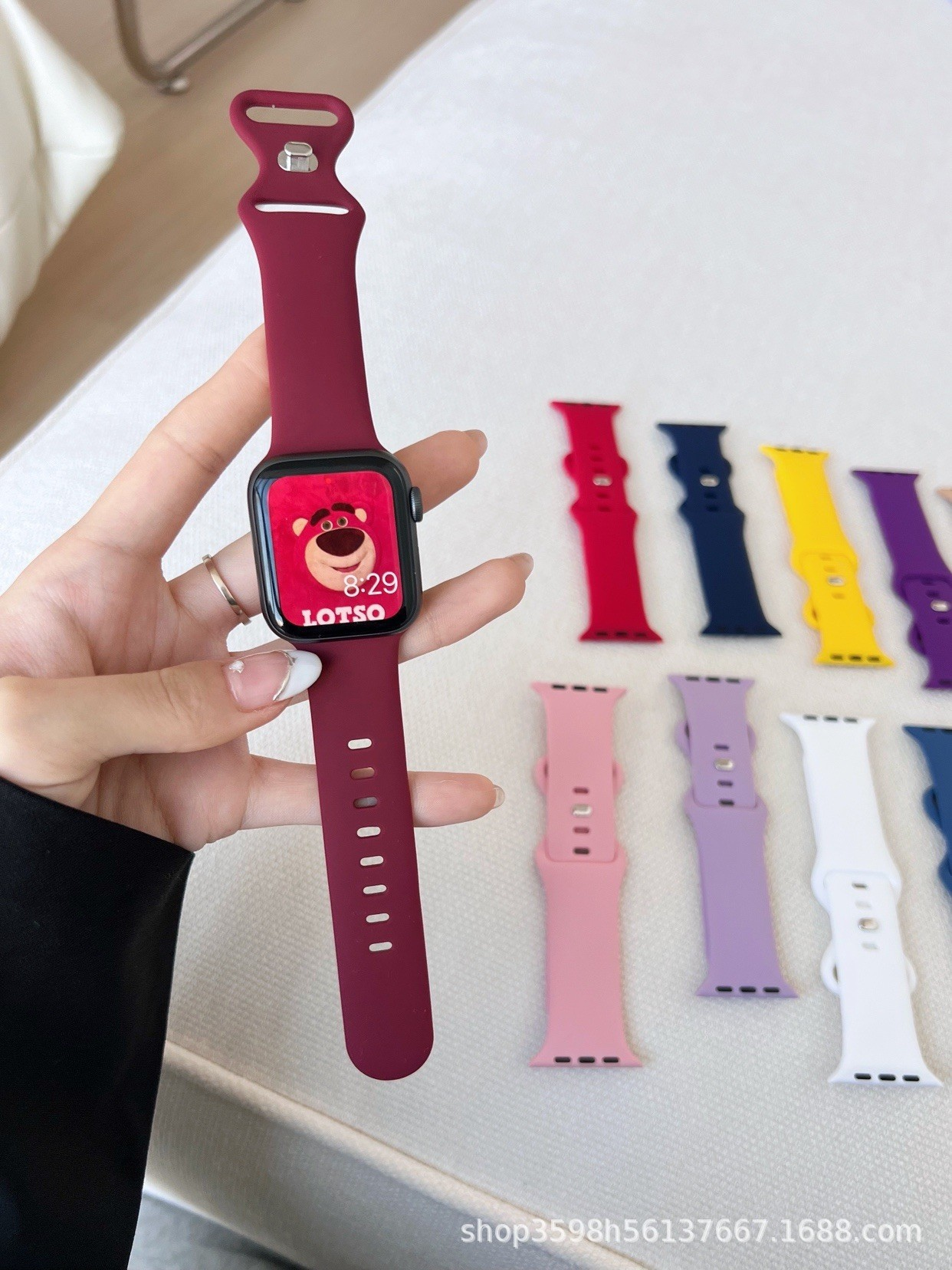 I000367 Smart Watch Replacement Strap Soft Silicone, Sport Style, 38/40/42mm Size, Pin Buckle, 1 Year Warranty Apple Watch Series 5/6/7/8/1