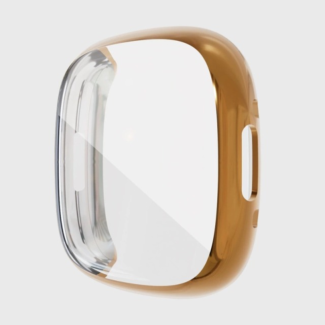 I000281 Watch Protective Case Soft TPU/Electroplating Shiny/Full Screen Protector/Bumper Design For Fitbit Versa 4/3/2