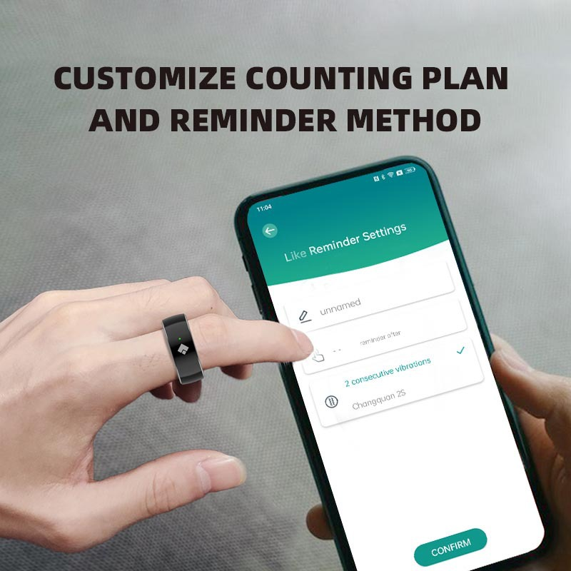I000320 Smart Tasbih Ring Zikr Counter Digital Azan Alarm Muslim Ramadan Companion