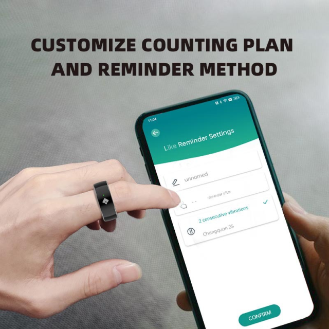 I000320 Smart Tasbih Ring Zikr Counter Digital Azan Alarm Muslim Ramadan Companion