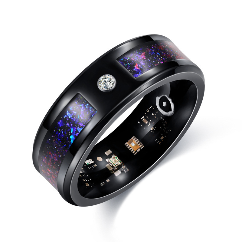 I000354 Custom Smart Ring OLED Display IP68 Waterproof App Control