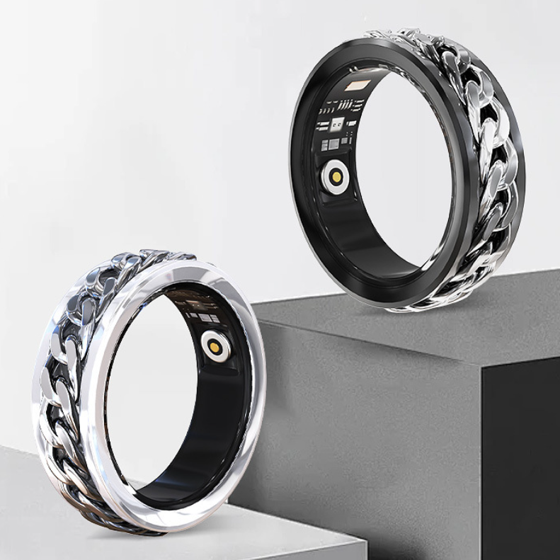 I000350 Smart Fitness Ring Rotating Sport Data Record Sleep Monitoring