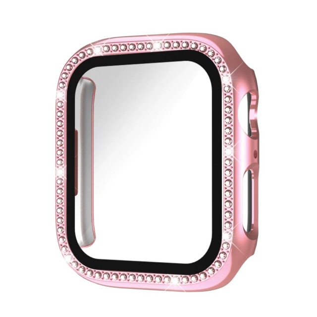 I000271 Watch Protective Case Diamond/Glass Screen Protector For Smart Watch Series 6/7/8/9/SE (40mm/41mm/44mm/45mm)