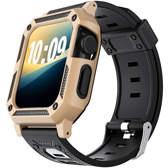 I000238 Smart Watch Case Dual Shockproof Bumper Kit Luxury Protective Cover & Strap 38-49mm Multi-Size Fit