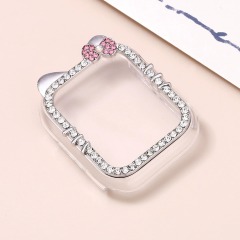 I000289 Watch Protective Case Luxury Bling Diamond/Hollow Design/PC Metal For Watch Series (45mm/40mm)