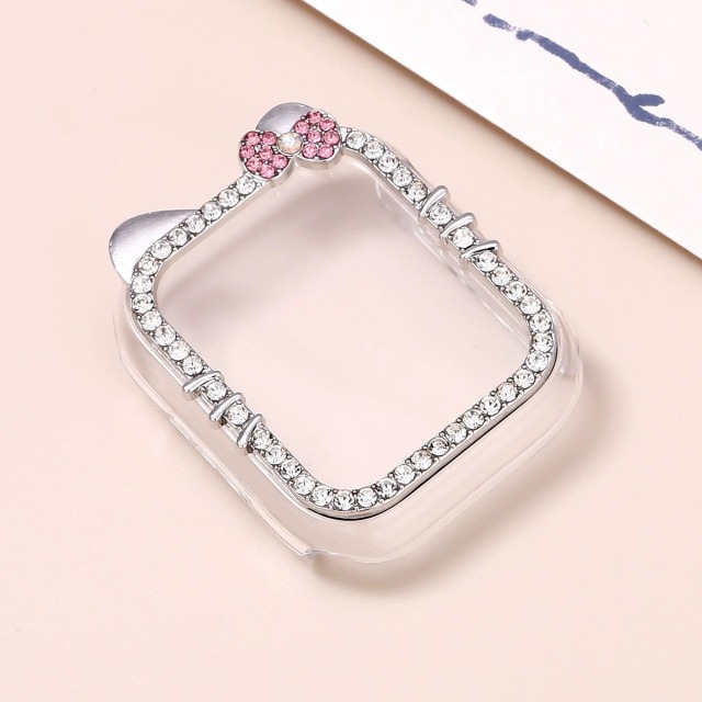 I000289 Watch Protective Case Luxury Bling Diamond/Hollow Design/PC Metal For Watch Series (45mm/40mm)