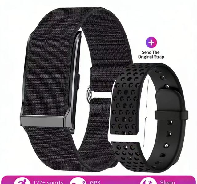 I000214 Smart Band Fitness Tracker Watch 1ATM Waterproof Heart Rate Monitor Nylon Strap Unisex